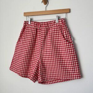 Le Bon Shoppe Women's City Shorts Red Gingham Medium